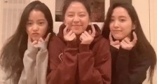 欧阳娜娜三姐妹跳舞 三姐妹颜值高娜比一个动作亮了