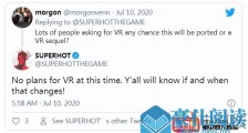 射击游戏《SUPERHOT:MIND CONTROL DELETE》尚无VR版本计划