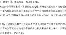 青海春天因酒5连涨停？  2020上半年酒水业务亏损1086万