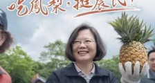 蔡英文手里的菠萝,像不像一颗手榴弹?