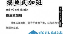 抖音摸鱼式加班是什么梗