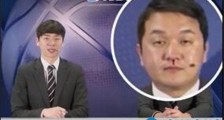 韩国解说员镜头前流鼻血 搭档看到其流鼻血后表情亮了