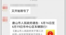 2020年6月唐山限行吗?唐山限号最新消息通知