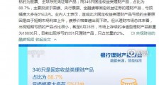 300多款银行理财产品亏损 391只理财产品净值跌破面值1元