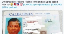 笑哭!美国加州警察查获假驾照,头像照片居然是杜特尔特……