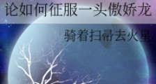 论如何征服一头傲娇龙