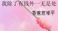 我除了有钱外一无是处